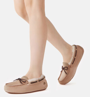 EVER AU Dames leren loafers – Crested Kastanjebruin - EU 37 / UK 4