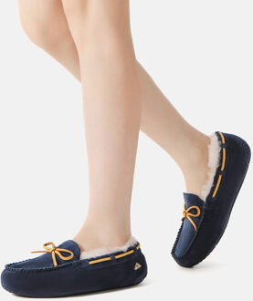 EVER AU Dames leren loafers – Crested Navy - EU 39/ UK 6