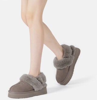 EVER AU Dames Leren Pantoffels Met Twee Afneembare Bandjes - Fantail Bruin - EU 37 / UK 4