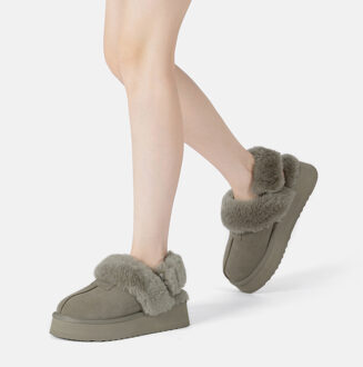 EVER AU Dames Leren Pantoffels Met Twee Afneembare Bandjes - Fantail Bruin/groen - EU 37 / UK 4