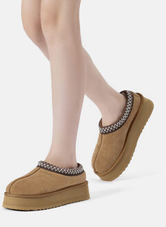 EVER AU Dames Leren Pantoffels - Wonga Kastanjebruin - EU 38 / UK 5