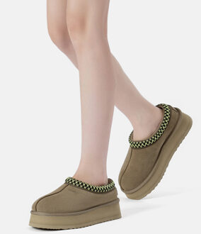 EVER AU Dames Leren Pantoffels - Wonga Olijf - EU 38 / UK 5