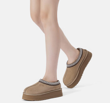 EVER AU Dames Leren Pantoffels - Wonga Zand - EU 40.5 / UK 7