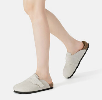 EVER AU Dames Leren Sandalen - Norfolk Crème - EU 39/ UK 6