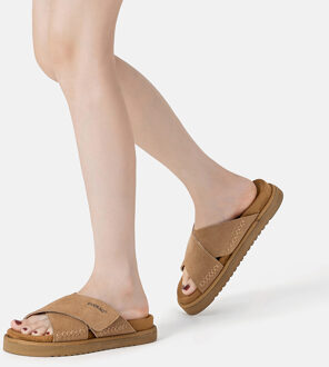 EVER AU Dames Leren Sandalen - Rose Kastanjebruin - EU 38 / UK 5