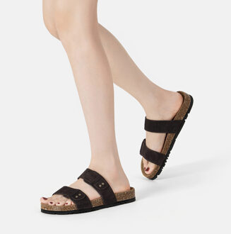 EVER AU Dames Leren Sandalen - Scarlet Chocoladebruin - EU 40.5 / UK 7