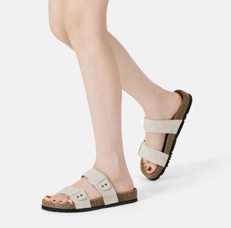 EVER AU Dames Leren Sandalen - Scarlet Crème - EU 42 / UK 8