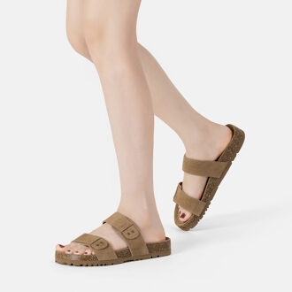 EVER AU Dames Leren Sandalen - Scarlet Kastanjebruin - EU 42 / UK 8