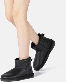 EVER AU Dames Nappa Mini Klassieke Laarzen-EMU LEATHER Zwart - EU 40.5 / UK 7