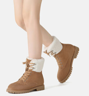 EVER AU Damesmode dikke laarzen-SITTELLA Kastanjebruin - EU 41