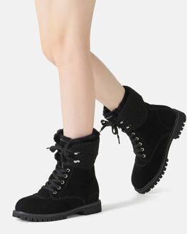 EVER AU Damesmode dikke laarzen-SITTELLA Zwart