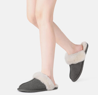 EVER AU Damespantoffels-HARRIER Donkergrijs - EU 36 / UK 3