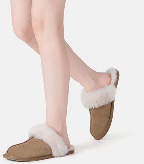 EVER AU Damespantoffels-HARRIER Kastanjebruin