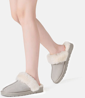 EVER AU Damespantoffels-RAVEN Grijs - EU 36