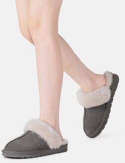 EVER AU Damespantoffels-RAVEN Grijs - EU 38