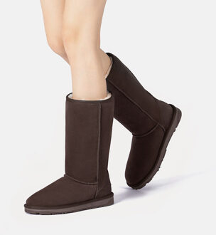 EVER AU Hoge klassieke dameslaarzen-WHISTLER Chocoladebruin