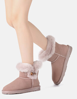 EVER AU mini-laarzen met hoornschakelaar voor dames-ROBIN Roze