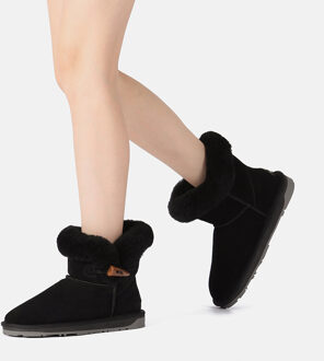 EVER AU mini-laarzen met hoornschakelaar voor dames-ROBIN Zwart