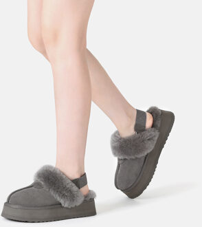 EVER AU Platformpantoffels met verwijderbare riem voor dames-WAGTAIL Grijs - EU 38 / UK 5