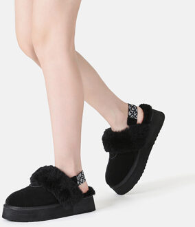 EVER AU Platformpantoffels met verwijderbare riem voor dames-WAGTAIL Zwart - EU 36 / UK 3