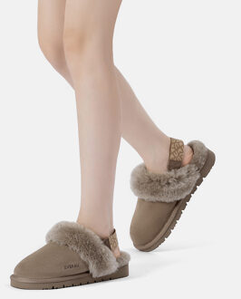 EVER AU Slingback-pantoffels voor dames met verwijderbare band-PELICAN Bruin