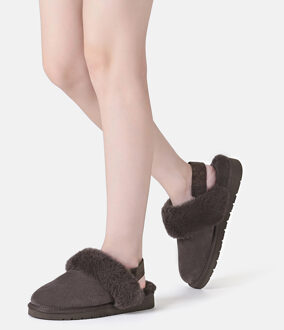 EVER AU Slingback-pantoffels voor dames met verwijderbare band-PELICAN Chocoladebruin - EU 36 / UK 3