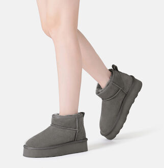 EVER AU Ultra Mini-platformlaarzen voor dames-HERON Grijs - EU 37 / UK 4