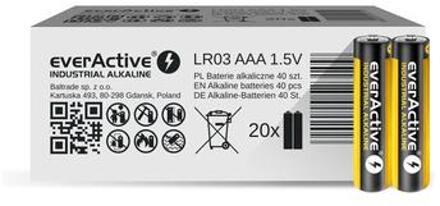 EverActive AAA / LR03 industriële alkaline batterijen - 40 stuks.