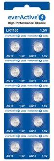 EverActive AG10 LR1130/LR54 Alkaline knoopcel batterijen - 10 stuks.