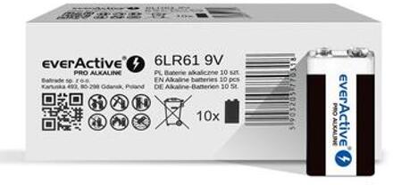 EverActive Pro 6LR61/9V Alkaline batterijen - 10 stuks.