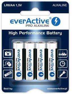 EverActive Pro LR6/AA Alkaline batterijen 2900mAh - 4 stuks.