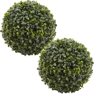 Everlands 2x stuks buxus bol kunstplanten - D49 cm - groen - kunststof