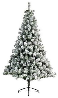 Everlands Imperial Pine kerstboom - besneeuwd - H150 cm - D97 cm - PVC - Kunstkerstboom Groen