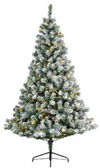 Everlands Kerstboom Imperial Pine Snowy 180cm+led Groen