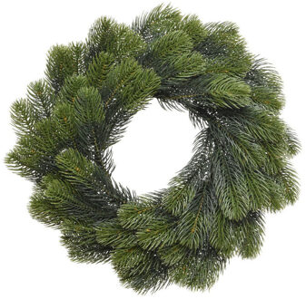 Everlands Kerstkrans - groen - 50 cm - dennenkrans - kerstversiering - deurkrans