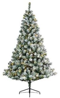 Everlands Kunst kerstboom Imperial pine met sneeuw en verlichting 150 cm Groen