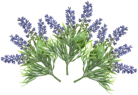 Everlands Kunstbloemen boeket lavendel - 5x stelen - paars - D7 x H26 cm