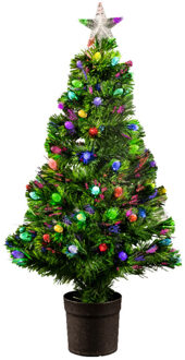 Everlands Kunstboom - fibre optic - H90 cm - met verlichting - Prestwick - kerstboom