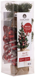 Everlands Kunstboom/kunst kerstboom inclusief kerstversiering 60 cm Groen