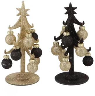 everlands kunstkerstboom Sparkly 6x6x15cm verschillende
