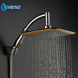 EVERSO 8 "Badkamer Douche set Hand Hold Douchekop Top Over Hoofd Draaien 360 Graden Vierkante Spuit Regenval