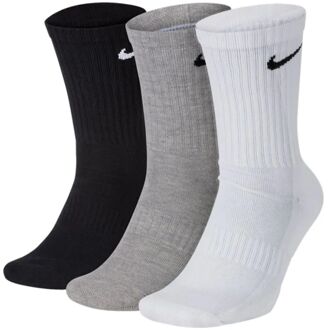 Everyday Cushion Crew Socks (3-pack) wit - grijs - zwart - 46-50
