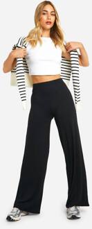 Everyday Jersey Broek Met Wijde Pijp, Black - 36