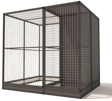 Evi - Kattenren - Aluminium - Antraciet - 207x176x193 cm