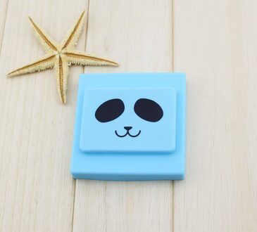 Evich Creatieve Leuke Decoratieve Muurstickers Lichtgevende Schakelaar Stickers Socket Beschermende Cover Cactus Schakelaar Cover JK131 blauw panda