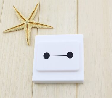 Evich Creatieve Leuke Decoratieve Muurstickers Lichtgevende Schakelaar Stickers Socket Beschermende Cover Cactus Schakelaar Cover JK131 wit