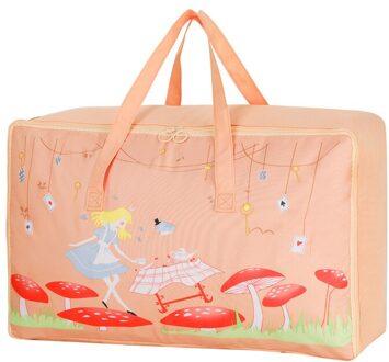 Evich Handvat Quilt Organizer Draagbare Kleding Opbergtas Gedrukt Stroage Tas Opvouwbare Closet Organizer Voor Househould Item JK025 oranje / 60x50x25cm