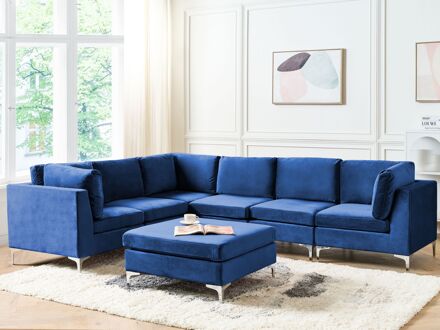 EVJA - Modulaire Sofa-Blauw-Fluweel