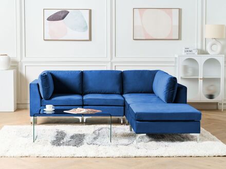 EVJA - Modulaire Sofa-Blauw-Fluweel