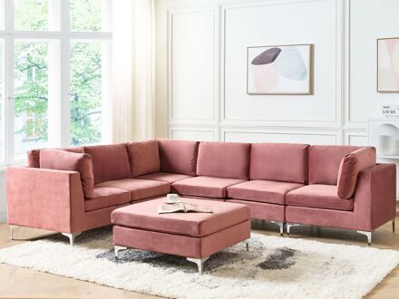 EVJA - Modulaire Sofa-Roze-Fluweel